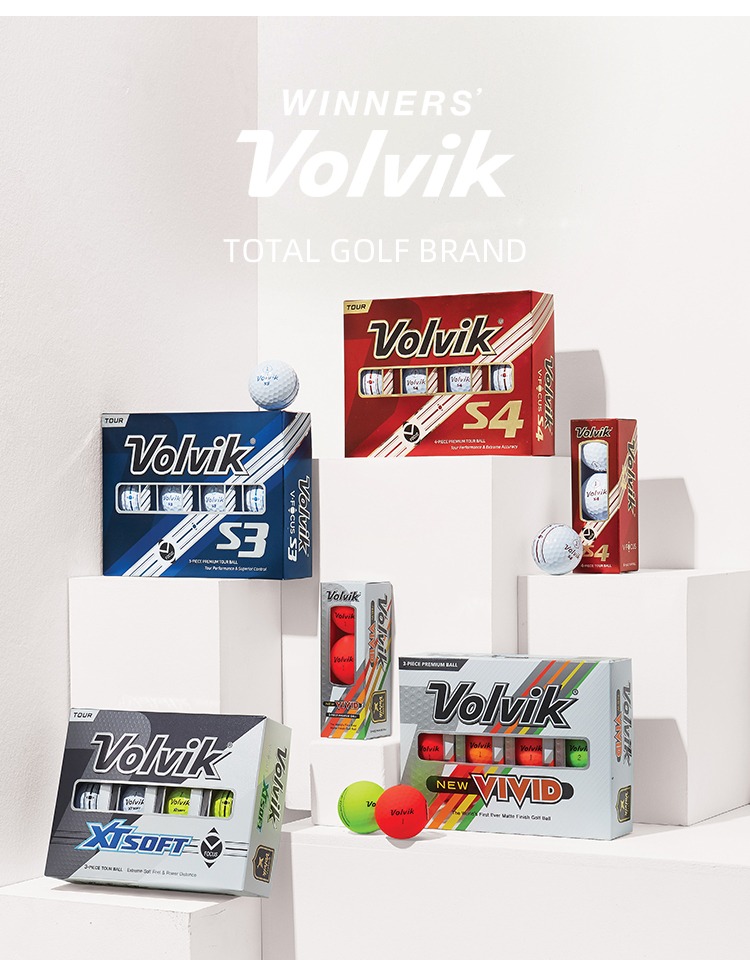 Volvik高尔夫彩球SOLICE三层钻石珠光球6粒/12粒礼盒礼品