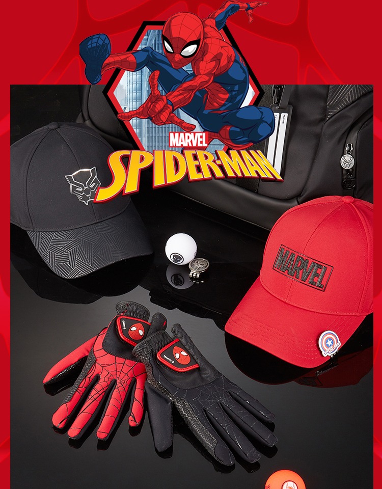 Volvik高尔夫球帽子青少年款蜘蛛侠系列职业golf用品棒球帽