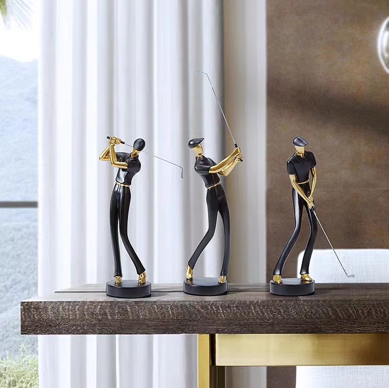 高尔夫球运动人物摆件客厅装饰品