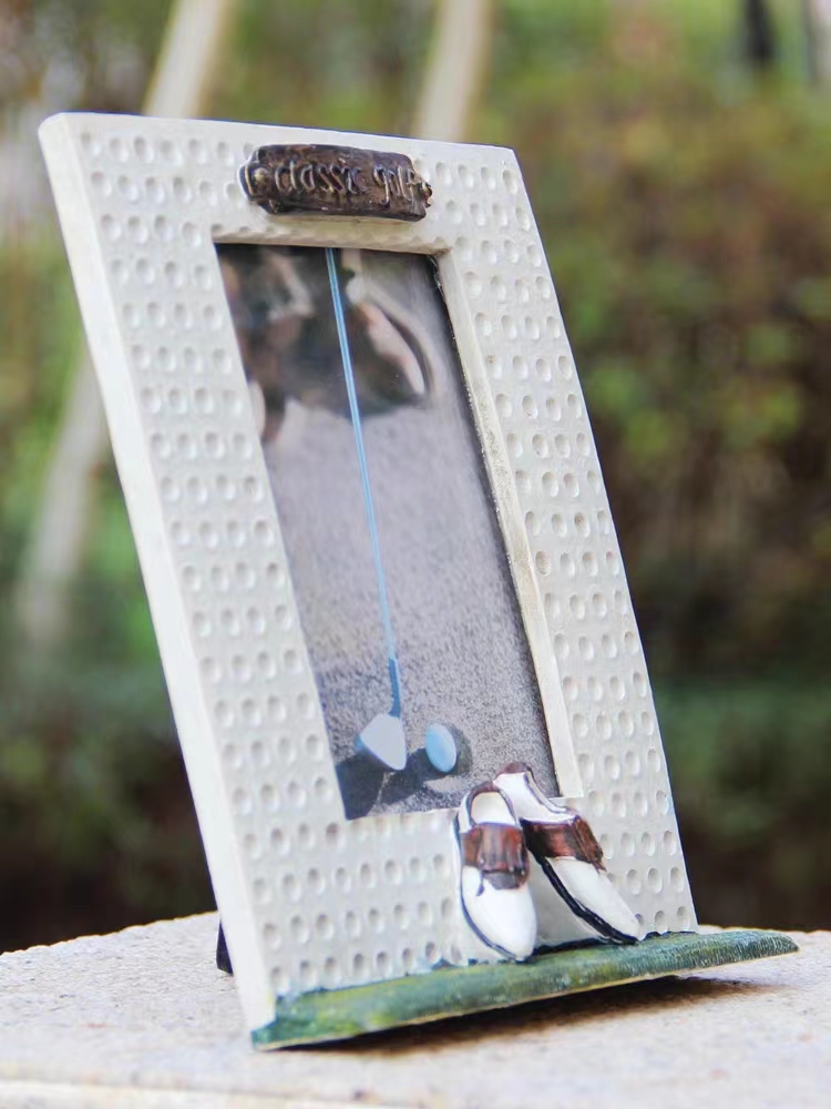 高尔夫球包创意生日纪念工艺礼品小礼物装饰奖品摆件摆台相片框架