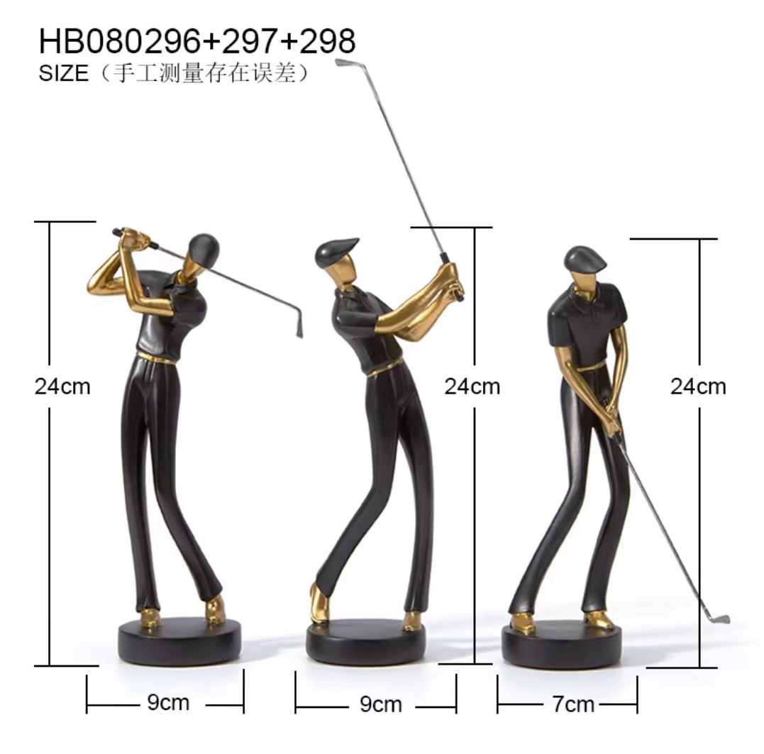高尔夫球运动人物摆件客厅装饰品