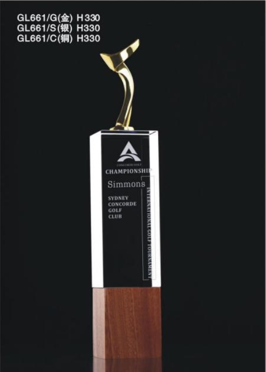 GOLF金属奖杯 款式精美 欢迎定制