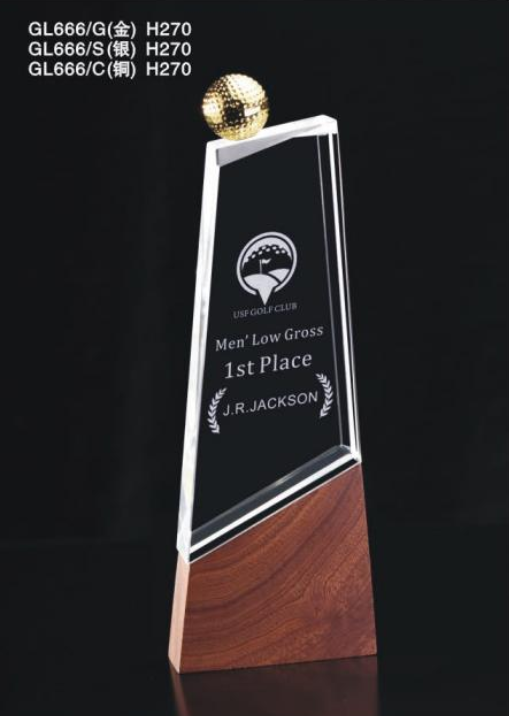 GOLF金属奖杯 款式精美 欢迎定制