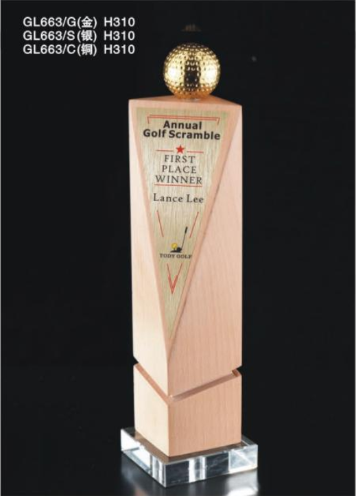 GOLF金属奖杯 款式精美 欢迎定制